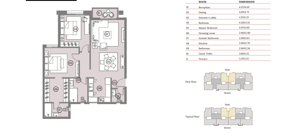 تصميم شقة غرفتين فى كمبوند هاب تاون حسن علام المستقبل سيتي